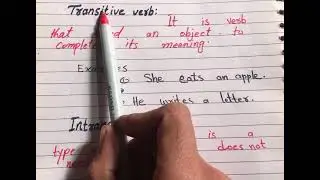 Transitive and Intransitive verb in English with Urdu Hindi translation