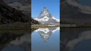 Majestic Matterhorn. Spectacular Reflection. Riffelsee. Lake Riffelsee. Zermatt, Valais, Switzerland