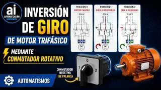 0060 INVERSIÓN DE GIRO DE MOTOR TRIFÁSICO MEDIANTE CONMUTADOR ROTATIVO.