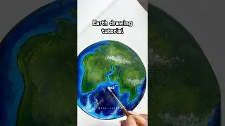 Tutorial: How to draw Earth🌏 #Shorts #Trending