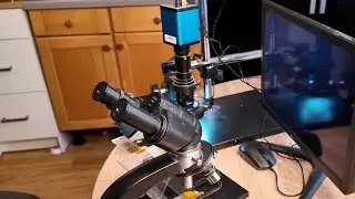 Сравнение оптический VS цифровой микроскоп  EAKINS Industrial Microscope VS optical microscope