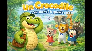 Un crocodile s&rsquo;en allant &agrave; la guerre 🐊 | Chanson pour enfants anim&eacute;e