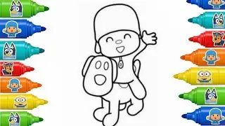 Easy Pocoyo Drawing | Cartoon Drawing for Kids 🖍️