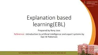 Explanation based learning (EBL)