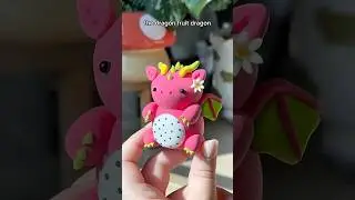 Making a DRAGON FRUIT DRAGON 🐉 #clay #dragonfruit #dragon #clayart #diy #mini #craft #clayvideos