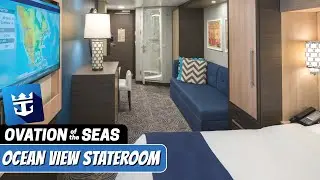 Ovation of the Seas | Ocean View Stateroom Tour & Review | 4K