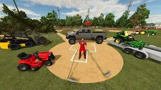Cleaning Abandoned Baseball Stadium | Farming Simulator 25