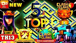 Top 5 Th 13 WAR BASES | CWL BASES | Anti - 1 star bases | ESL CHAMPIONSHIP BASES | Clash Of Clans |