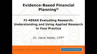 Evidence Based Financial Planning