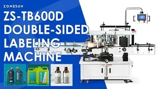 ZONESUN ZS-TB600D F-Style Bottles Double-Sided Labeling Machine