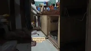 DIY Kitchen cabinet dish rack