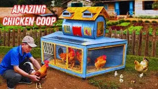 Creative farm project turn old materials into stunning chicken coop
