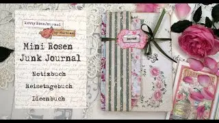 Mini Junk Journal - deutsch - Flip Through Rosen / Notizbuch