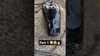 Part 1 😳😱🔥 motorcycle motorbike /tank repair #viral #shoshop