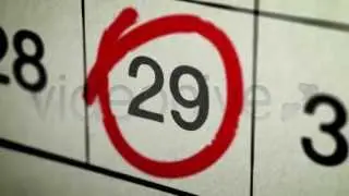 Calendar Days with Pen Circle HD