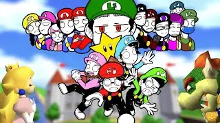 4 Runners VS 12 ALL-STAR Hunters (Our Final Mario 64 Manhunt)