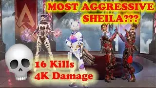 MOST #AGGRESSIVE #SHEILA #ApexLegends 16 Kills 4K Damage #GAMER #VideoGames #Gaming  #ALGS #Apex