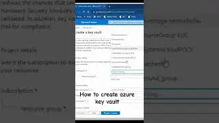 How to create azure key vault in 60 Seconds 