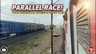 Parallel Racing Goods Train vs Thirukkural Express Both accelerating but who Won 🥇 #viral 