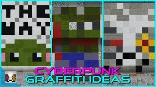 10+ идей для создания граффити в стиле киберпанк - Minecraft 1.17+