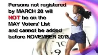 EOJ New Voter Registration Deadline 2013