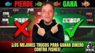 Cómo ganar dinero en póker contra FISHES !! (Estrategia probada)  Revisión de manos de alumnos Ninja