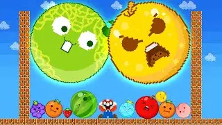 Mario vs The Watermelon Game (SUIKA) but Fruit Evolution R.I.P Mario | Game Animation
