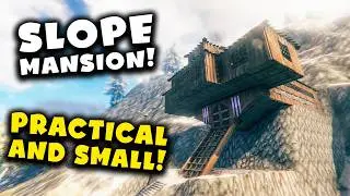 Slope Mansion! - Practical and small! | VALHEIM