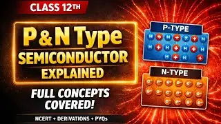 P-Type & N-Type Semiconductor, Energy Band Diagram of Intrinsic | Class 12 Physics | NCERT