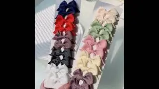 Ribbon Bowknot Hair Clips for Baby Girls Handmade Bows Hairpin Barrettes Headwear Kids Hair