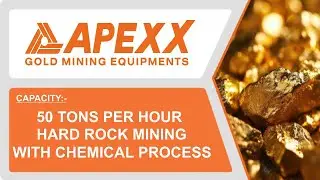 50 Tons Per Hour Hard Rock Gold Mining process Layout with Chemical Method