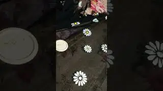 hand paint black saree #handpaint #shorts