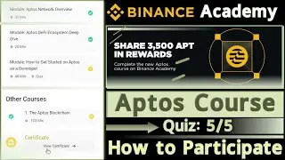 Академия Binance | Курс Aptos | Викторина по APT | Как принять участие
