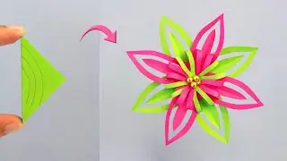 Easy paper flower making craft | DIY beautiful paper flower | Paper flower making idea#DelicateDecor