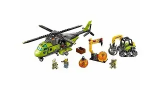 Конструктор Lepin 02004 - аналог Lego 60123 City Грузовой вертолет исследователей вулканов