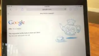 Google's Teapot 418 Error Page, It Pours Tea