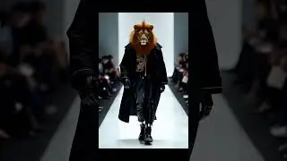 Lion Luxe: The King's Catwalk🦁👑 #lion #fashion #kingofthecatwalk #lionluxe #runwayroyalty