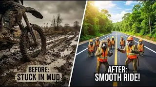 From Mud to Asphalt: Baboons Build a Road Like Humans.#USA #Europe #viral #shorts