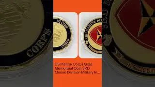 US Marine Corps Gold Memoroial Coin 3RD Marine Division Military In Holder New
