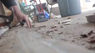 How to clean a sill to prep for a replacement window.