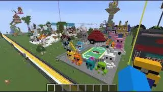 Minecraft into the forever world: mini Eiffel Tower & new swords woman at dollhouse build