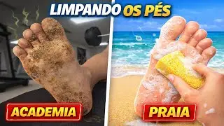 Limpando P&eacute;s 👣 Skin Care Satisfat&oacute;rio | Clean My Feet (Sem Voz)#CleanMyFeet#SkinCare#asmr
