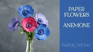 Making Paper Anemone Flowers - 3D Paper Art - Relaxing Art