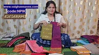 IKKAT TOP WITH NARAYANPET DUPATTA