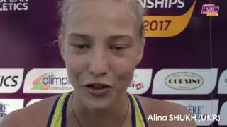 Sarah Lagger (AUT), G&eacute;raldine Ruckstuhl (SUI) and Alina Shukh (UKR) after Day 1