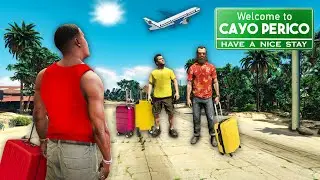 Franklin Michael Trevor Together in Cayo Perico in GTA 5