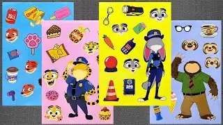 [🌟paper diy🌟] Disney Zootopia 2 Sticker Book ASMR | Judy Hopps & Nick Wilde Return
