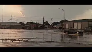 Flash flood at Thomas, north of Weatherford, OK, May 19, 2024