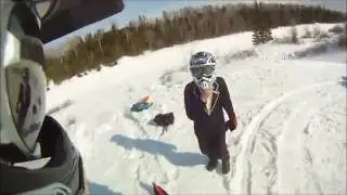 What it looks like to jump over a sled!