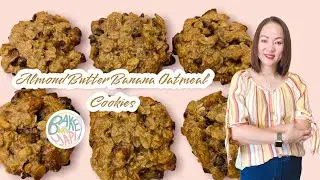 ALMOND BUTTER BANANA OATMEAL COOKIES RECIPE @BAKEWITHYAPI